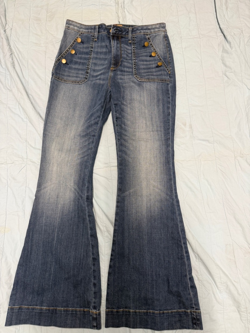 Driftwood Jeans flair Farrah buttons 31